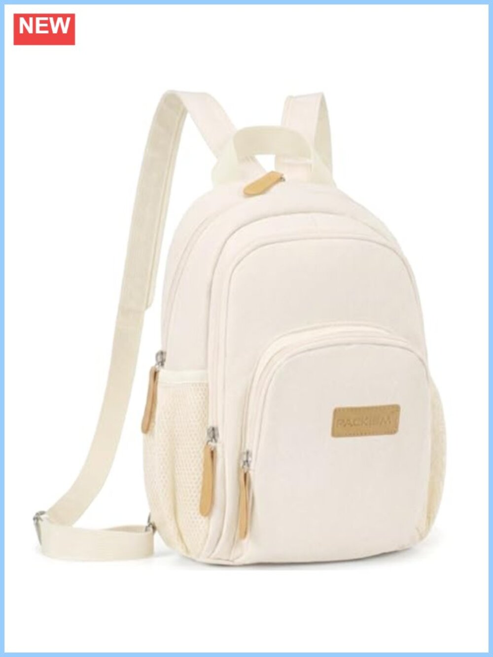 Convertible Small Backpack Purse Sling Bag Water Resistant Polyester Women